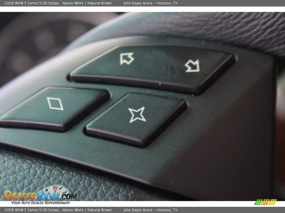 2008 BMW 5 Series 528i Sedan Alpine White / Natural Brown Photo #28
