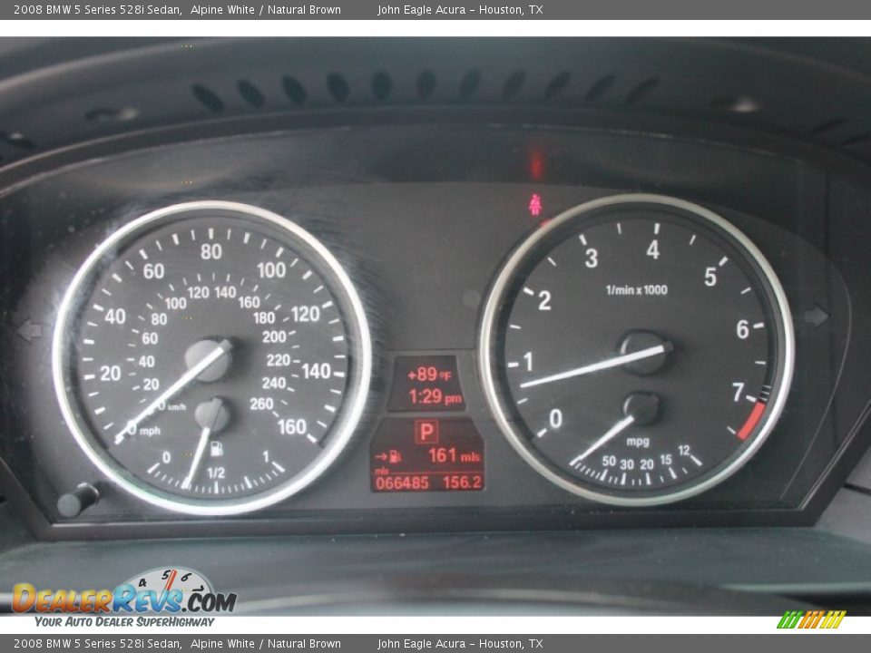 2008 BMW 5 Series 528i Sedan Alpine White / Natural Brown Photo #29