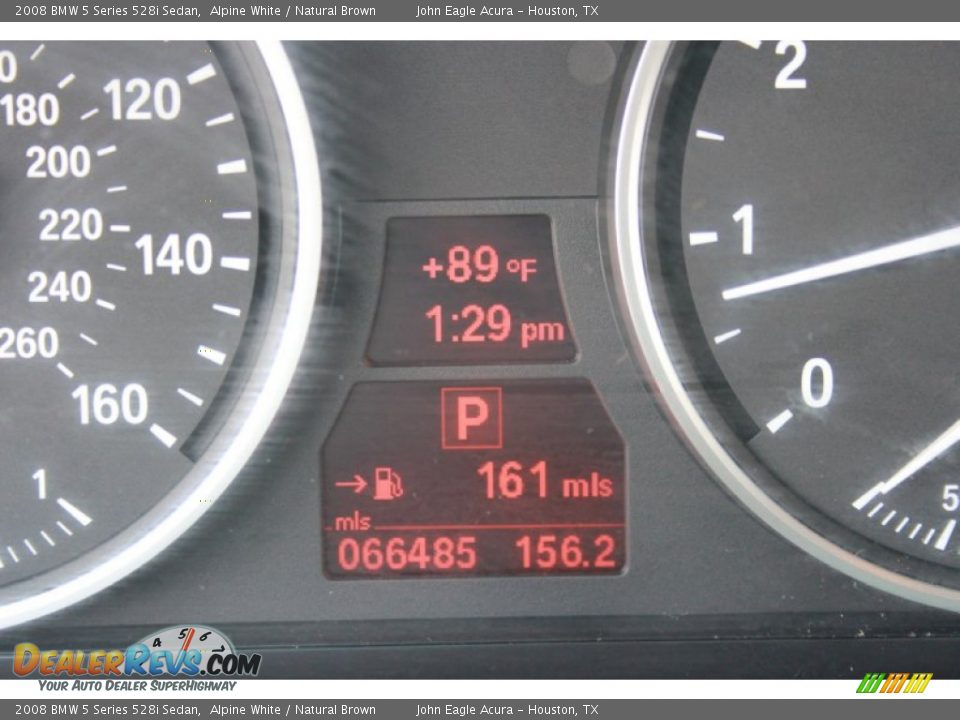 2008 BMW 5 Series 528i Sedan Alpine White / Natural Brown Photo #30