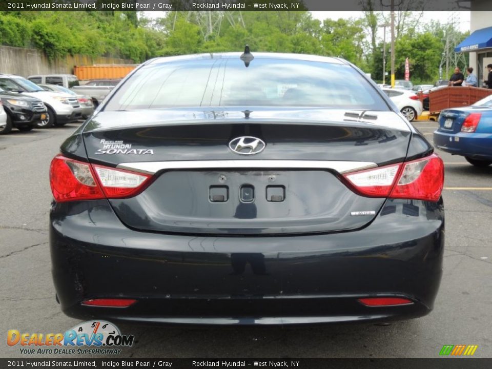 2011 Hyundai Sonata Limited Indigo Blue Pearl / Gray Photo #5