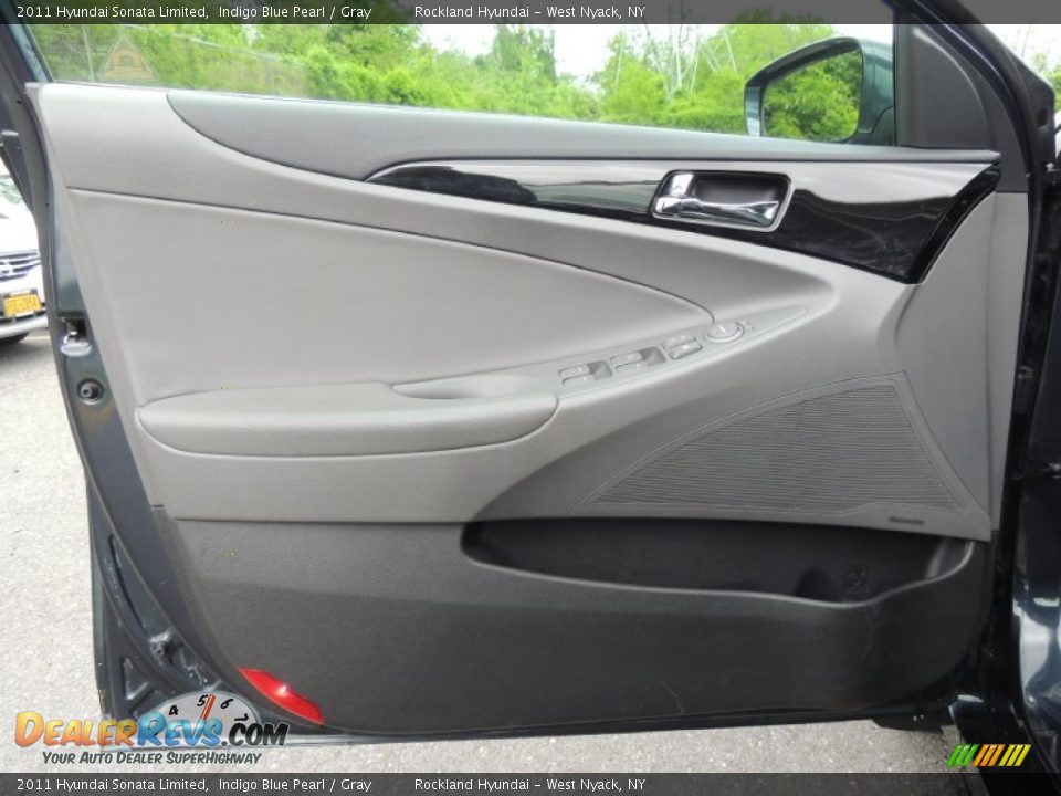 2011 Hyundai Sonata Limited Indigo Blue Pearl / Gray Photo #7