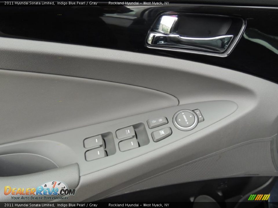 2011 Hyundai Sonata Limited Indigo Blue Pearl / Gray Photo #8