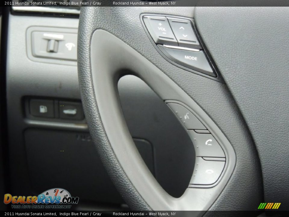 2011 Hyundai Sonata Limited Indigo Blue Pearl / Gray Photo #14