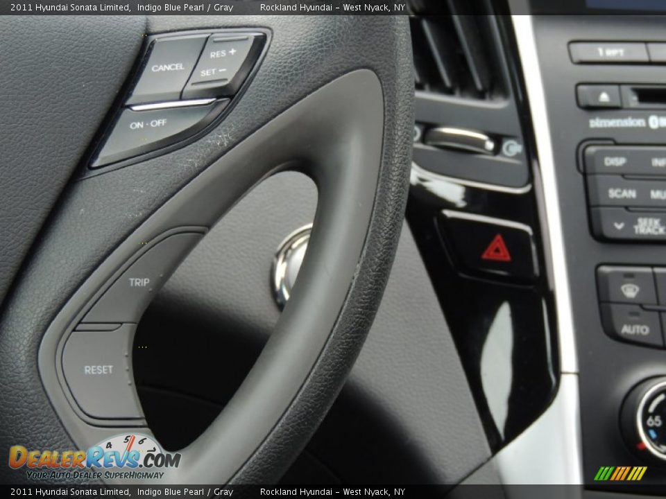 2011 Hyundai Sonata Limited Indigo Blue Pearl / Gray Photo #15
