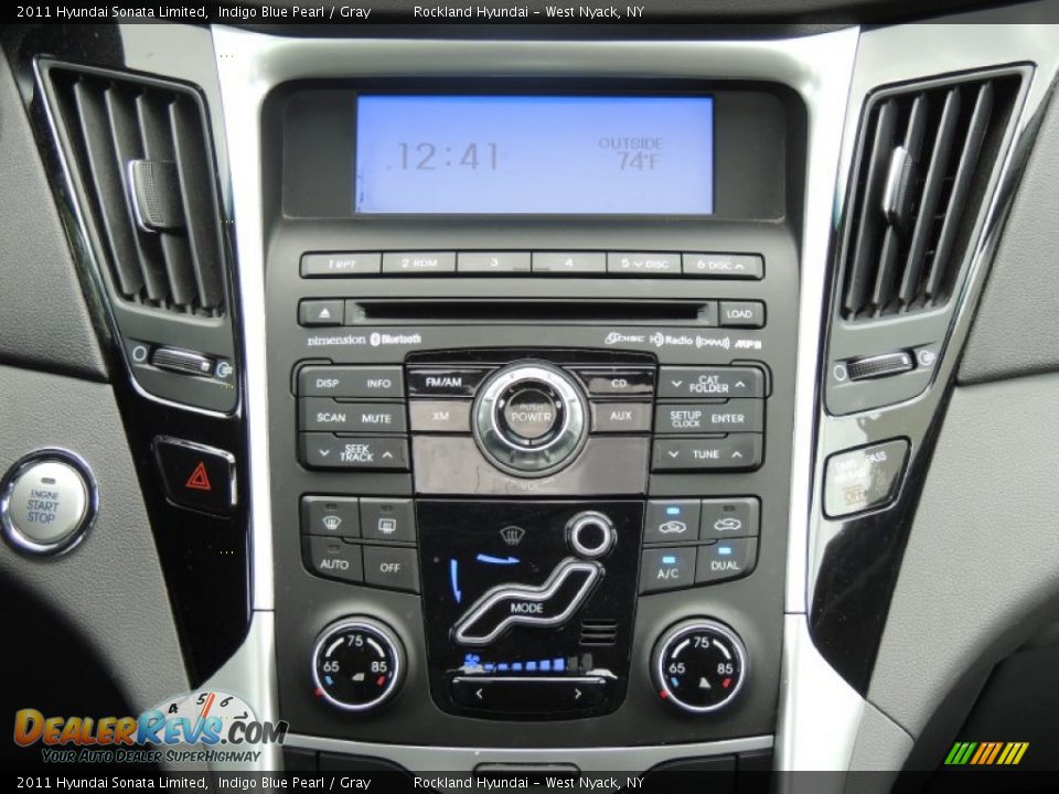 2011 Hyundai Sonata Limited Indigo Blue Pearl / Gray Photo #17