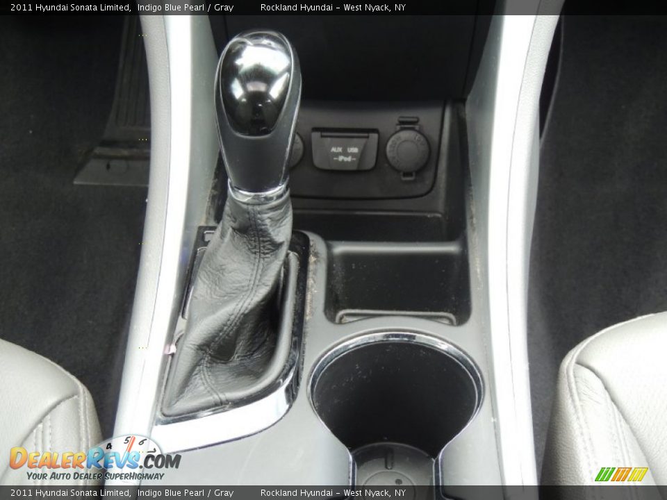 2011 Hyundai Sonata Limited Indigo Blue Pearl / Gray Photo #19