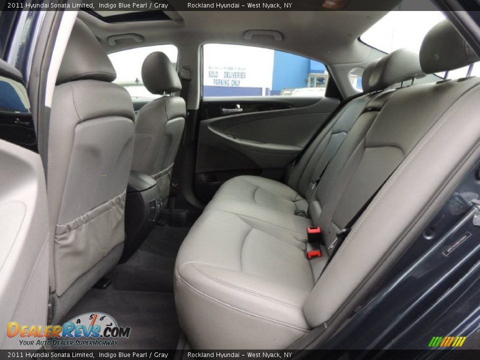 2011 Hyundai Sonata Limited Indigo Blue Pearl / Gray Photo #20