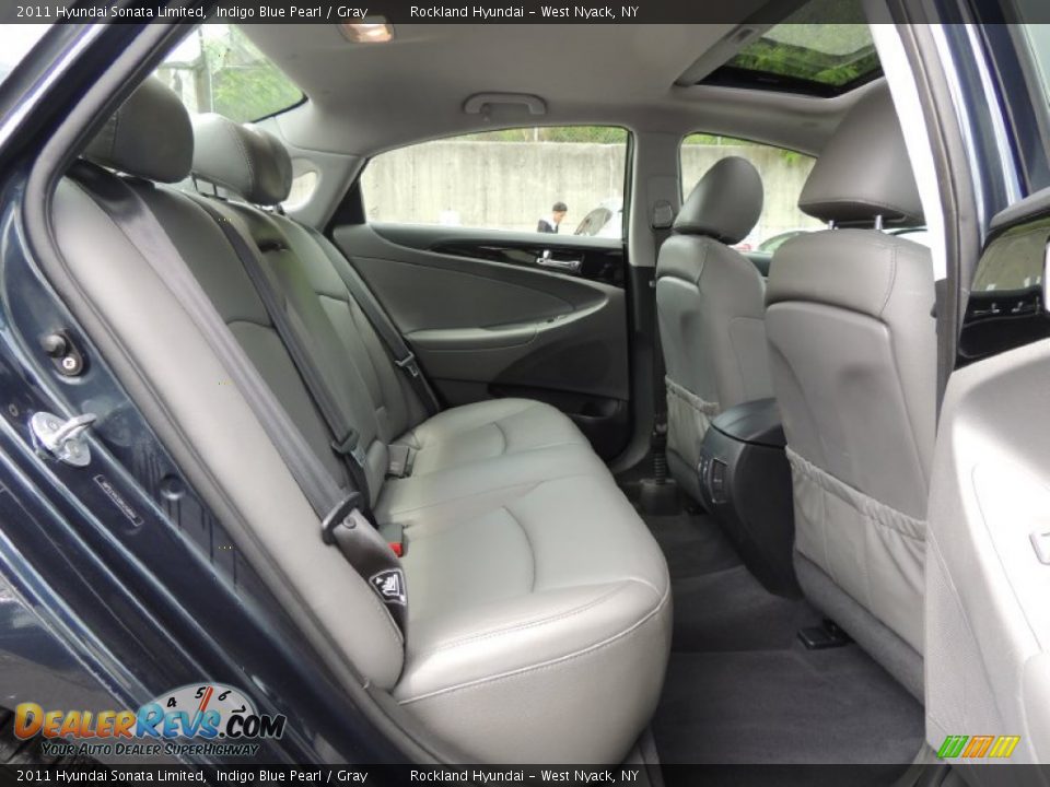 2011 Hyundai Sonata Limited Indigo Blue Pearl / Gray Photo #23