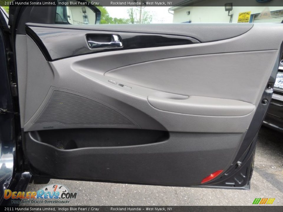 2011 Hyundai Sonata Limited Indigo Blue Pearl / Gray Photo #24