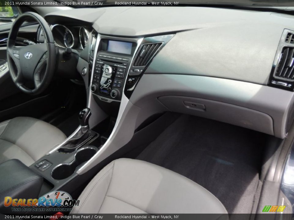 2011 Hyundai Sonata Limited Indigo Blue Pearl / Gray Photo #25