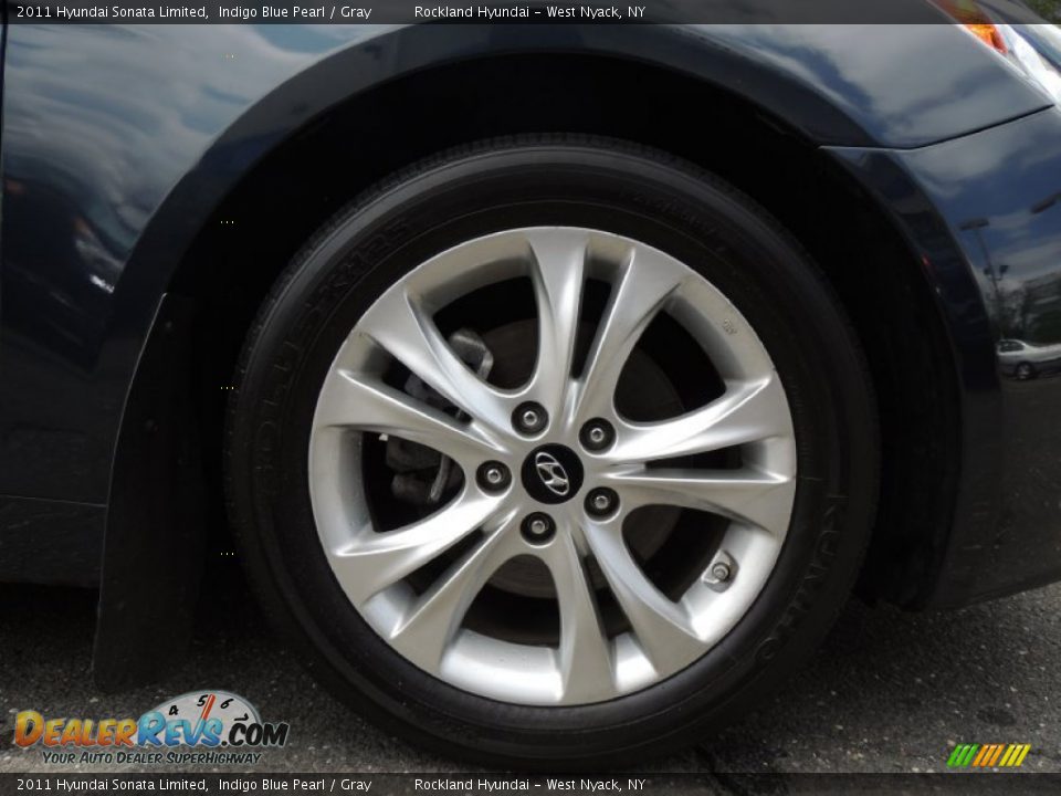 2011 Hyundai Sonata Limited Indigo Blue Pearl / Gray Photo #27