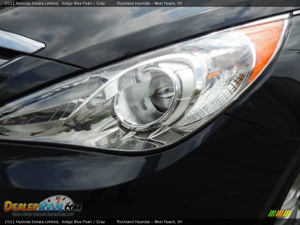 2011 Hyundai Sonata Limited Indigo Blue Pearl / Gray Photo #30