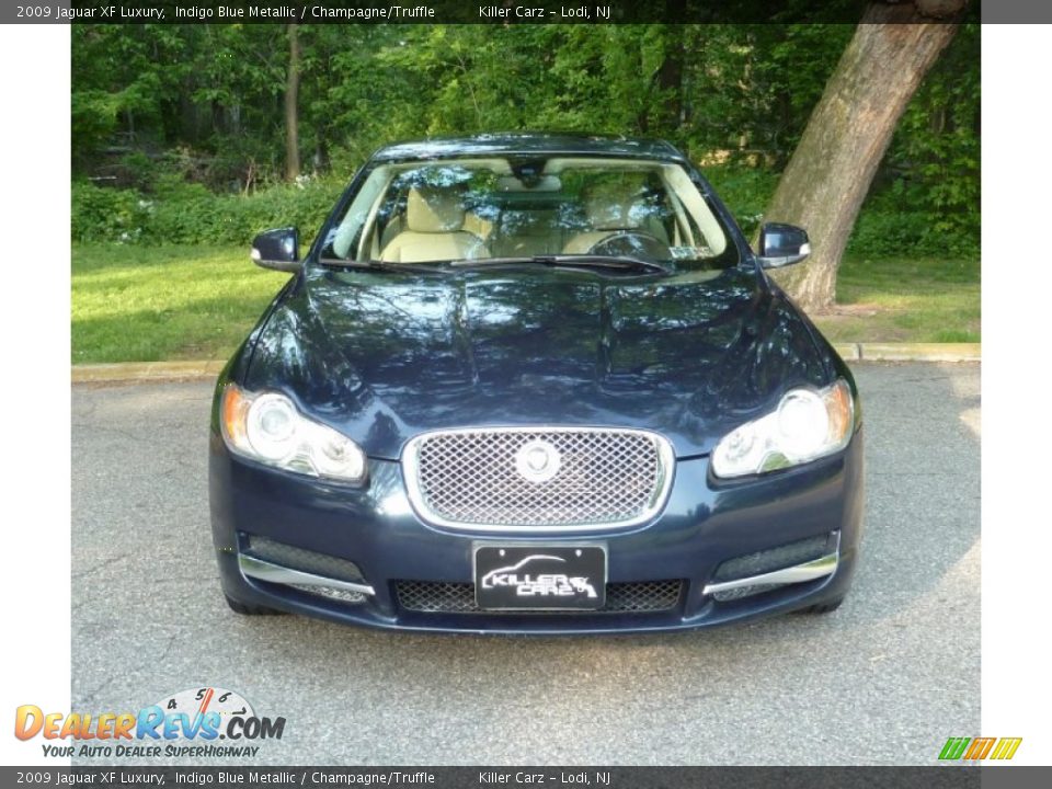 2009 Jaguar XF Luxury Indigo Blue Metallic / Champagne/Truffle Photo #2