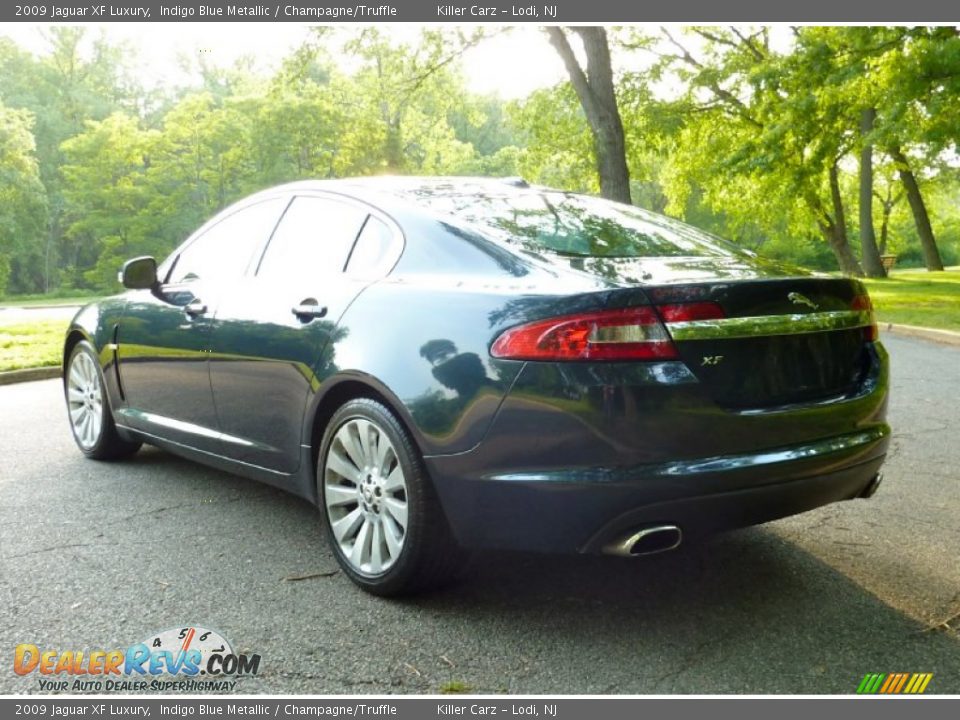 2009 Jaguar XF Luxury Indigo Blue Metallic / Champagne/Truffle Photo #5