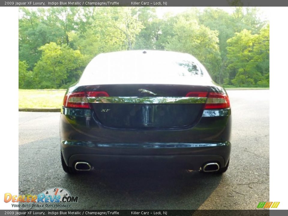 2009 Jaguar XF Luxury Indigo Blue Metallic / Champagne/Truffle Photo #6