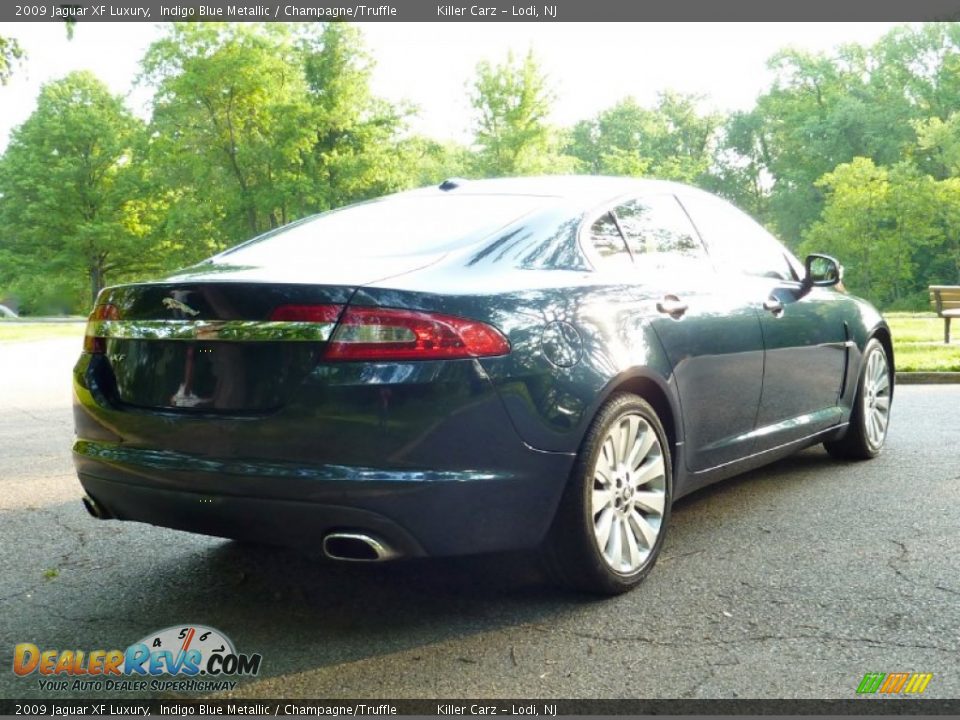 2009 Jaguar XF Luxury Indigo Blue Metallic / Champagne/Truffle Photo #7