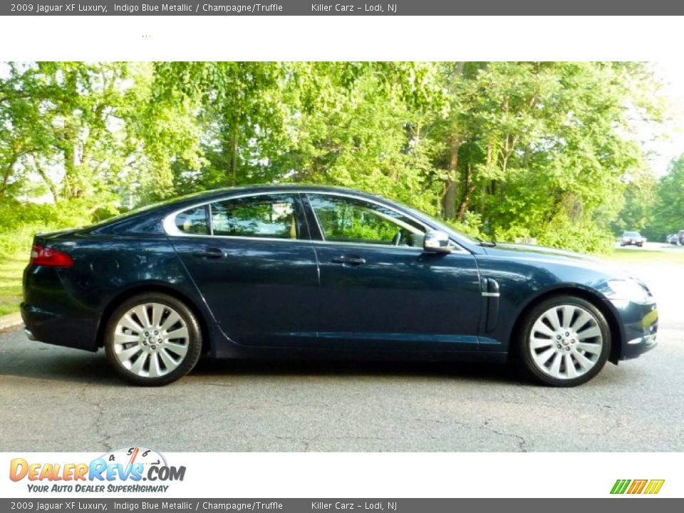 2009 Jaguar XF Luxury Indigo Blue Metallic / Champagne/Truffle Photo #10