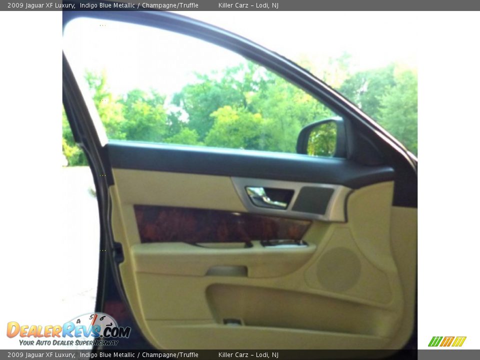 2009 Jaguar XF Luxury Indigo Blue Metallic / Champagne/Truffle Photo #11