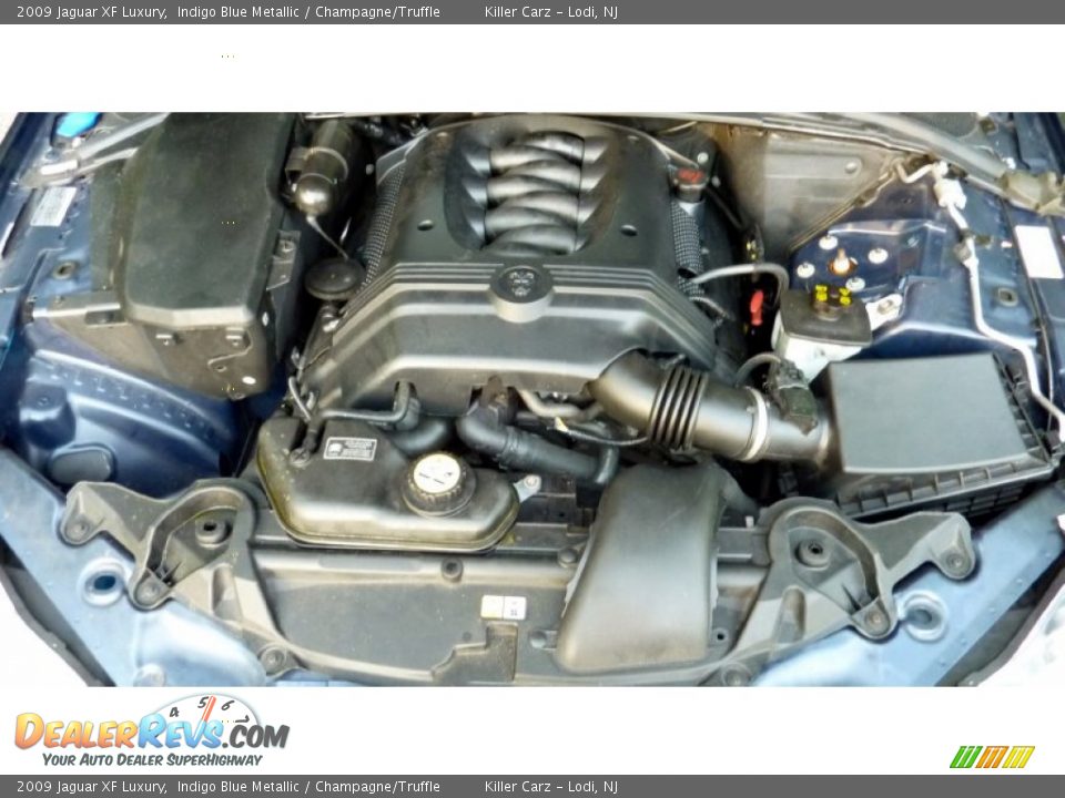 2009 Jaguar XF Luxury Indigo Blue Metallic / Champagne/Truffle Photo #29
