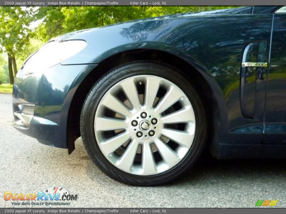 2009 Jaguar XF Luxury Indigo Blue Metallic / Champagne/Truffle Photo #31