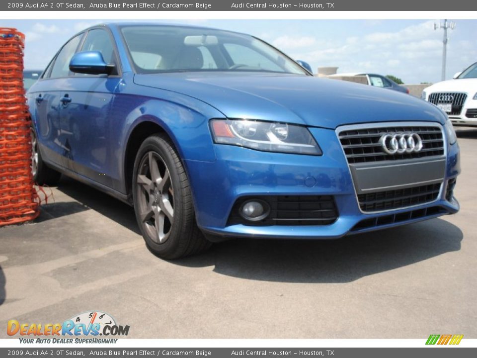 2009 Audi A4 2.0T Sedan Aruba Blue Pearl Effect / Cardamom Beige Photo #1