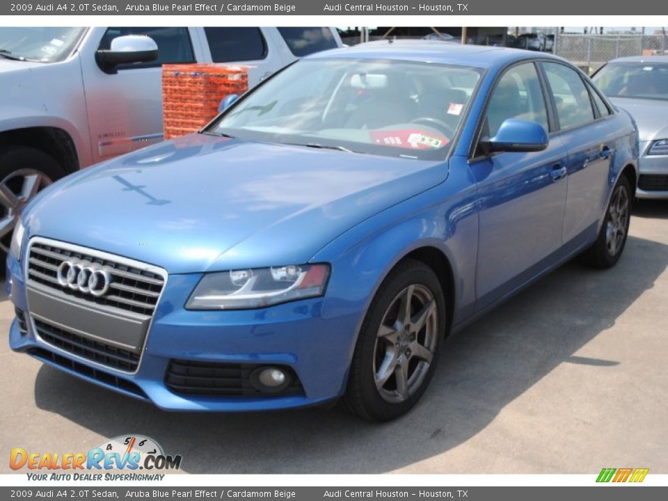 2009 Audi A4 2.0T Sedan Aruba Blue Pearl Effect / Cardamom Beige Photo #3