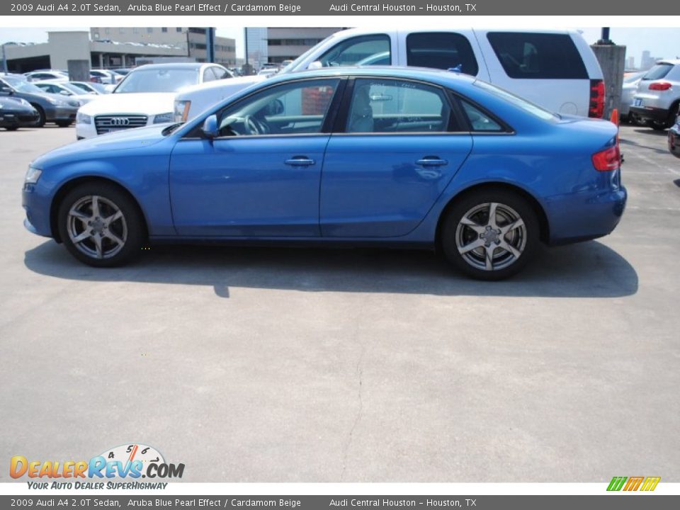 2009 Audi A4 2.0T Sedan Aruba Blue Pearl Effect / Cardamom Beige Photo #4