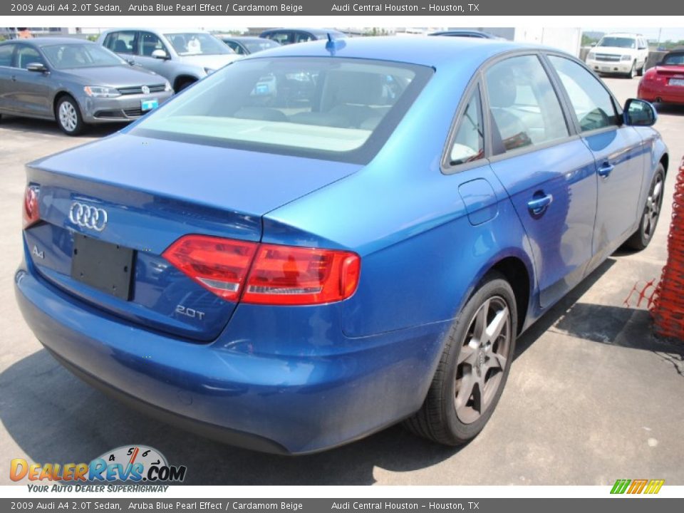 2009 Audi A4 2.0T Sedan Aruba Blue Pearl Effect / Cardamom Beige Photo #7