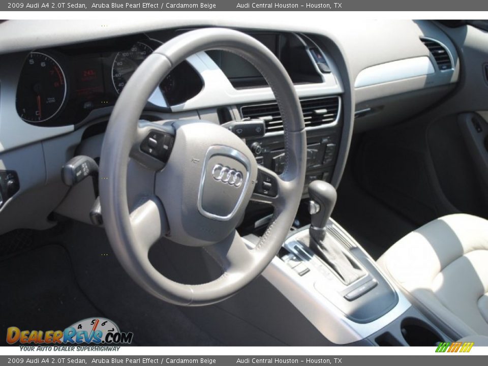 2009 Audi A4 2.0T Sedan Aruba Blue Pearl Effect / Cardamom Beige Photo #9
