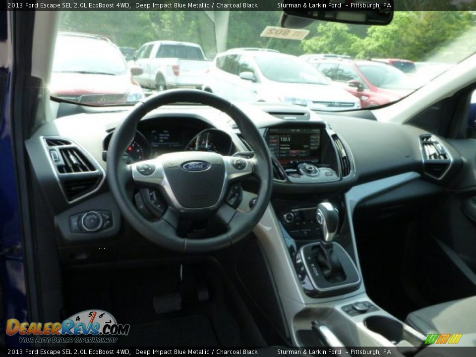 2013 Ford Escape SEL 2.0L EcoBoost 4WD Deep Impact Blue Metallic / Charcoal Black Photo #10