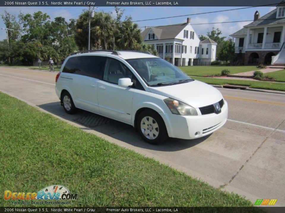 2006 Nissan Quest 3.5 S Nordic White Pearl / Gray Photo #3