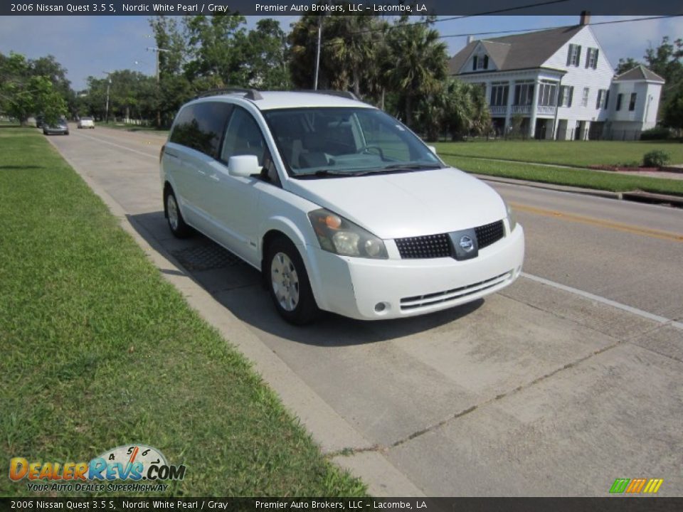 2006 Nissan Quest 3.5 S Nordic White Pearl / Gray Photo #4