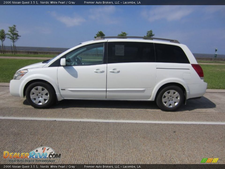 2006 Nissan Quest 3.5 S Nordic White Pearl / Gray Photo #8