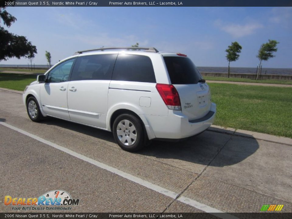 2006 Nissan Quest 3.5 S Nordic White Pearl / Gray Photo #9