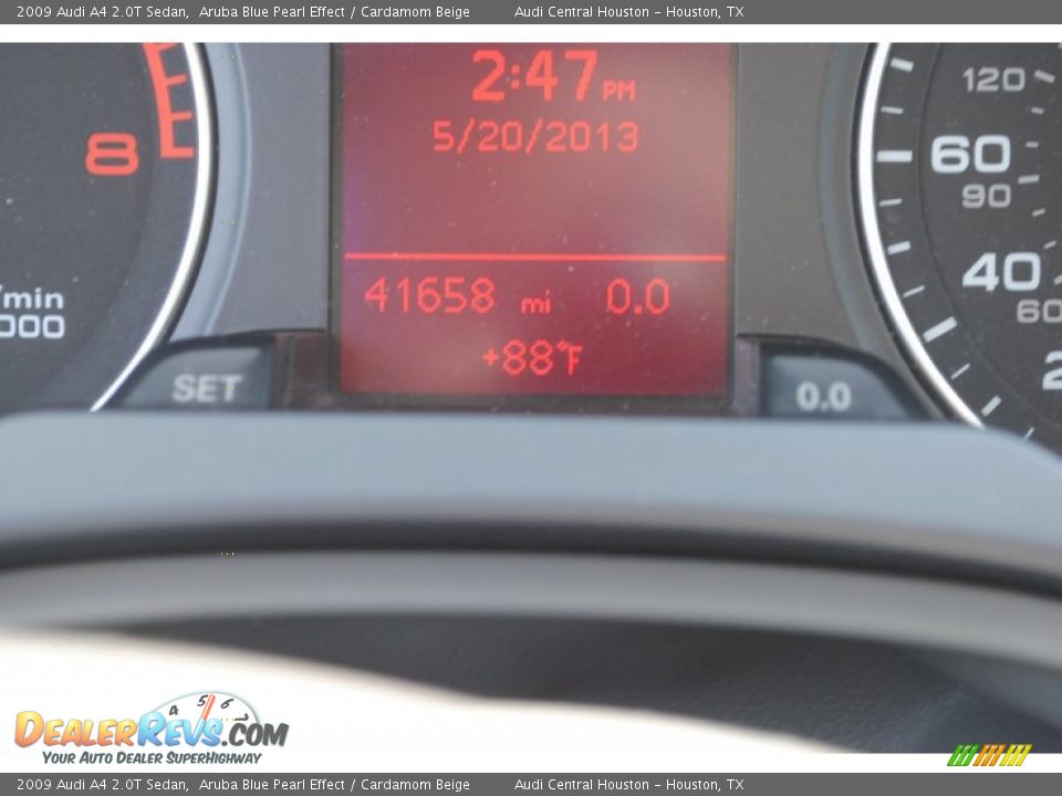 2009 Audi A4 2.0T Sedan Aruba Blue Pearl Effect / Cardamom Beige Photo #24