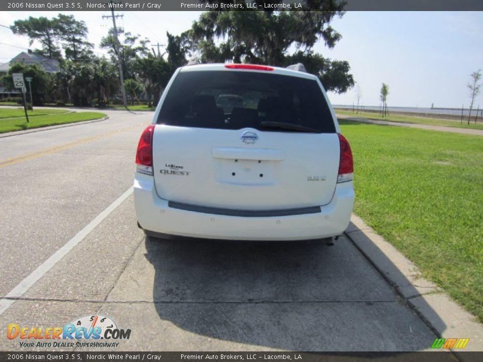 2006 Nissan Quest 3.5 S Nordic White Pearl / Gray Photo #10