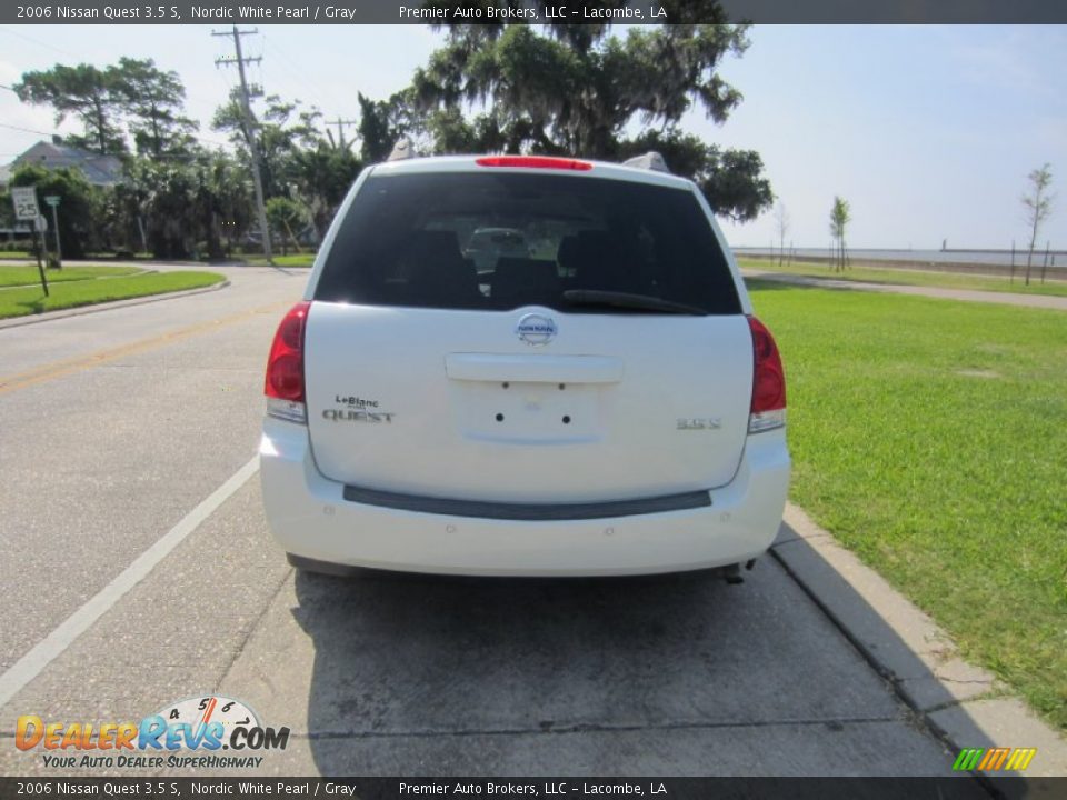 2006 Nissan Quest 3.5 S Nordic White Pearl / Gray Photo #11