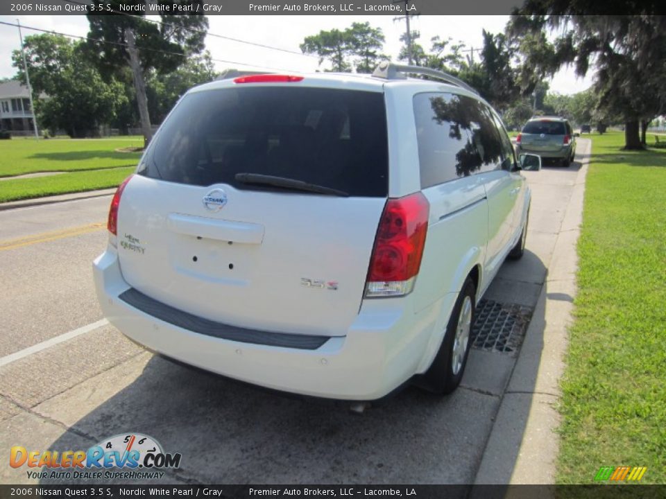 2006 Nissan Quest 3.5 S Nordic White Pearl / Gray Photo #12