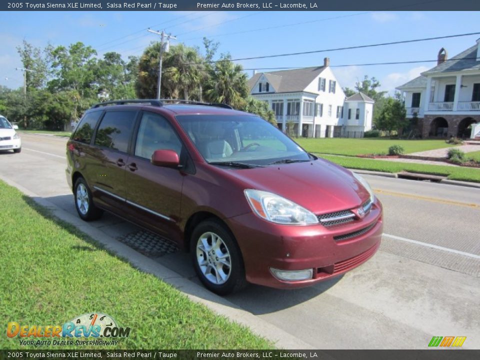 2005 Toyota Sienna XLE Limited Salsa Red Pearl / Taupe Photo #3