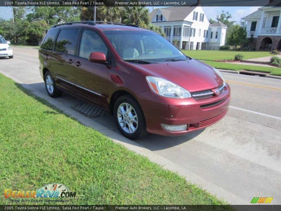 2005 Toyota Sienna XLE Limited Salsa Red Pearl / Taupe Photo #4
