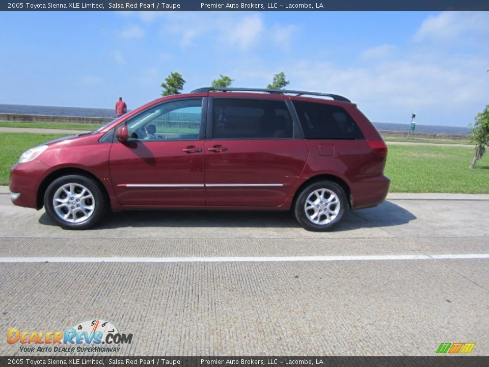 2005 Toyota Sienna XLE Limited Salsa Red Pearl / Taupe Photo #9