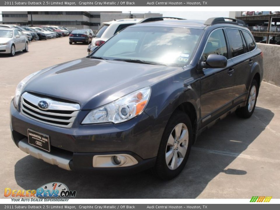 2011 Subaru Outback 2.5i Limited Wagon Graphite Gray Metallic / Off Black Photo #3