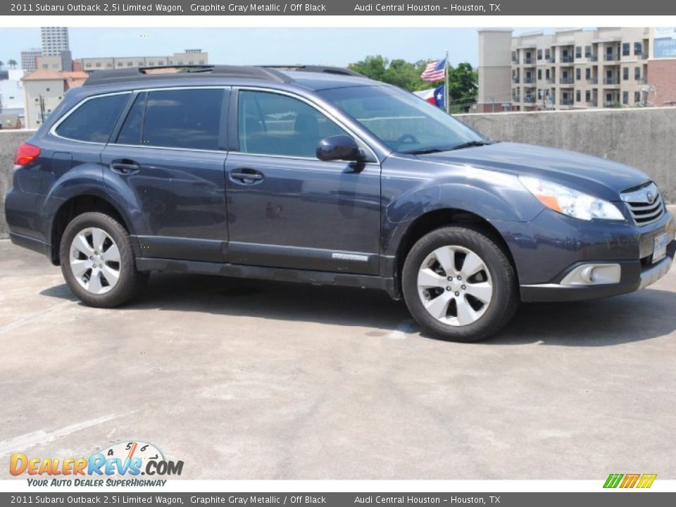 2011 Subaru Outback 2.5i Limited Wagon Graphite Gray Metallic / Off Black Photo #9