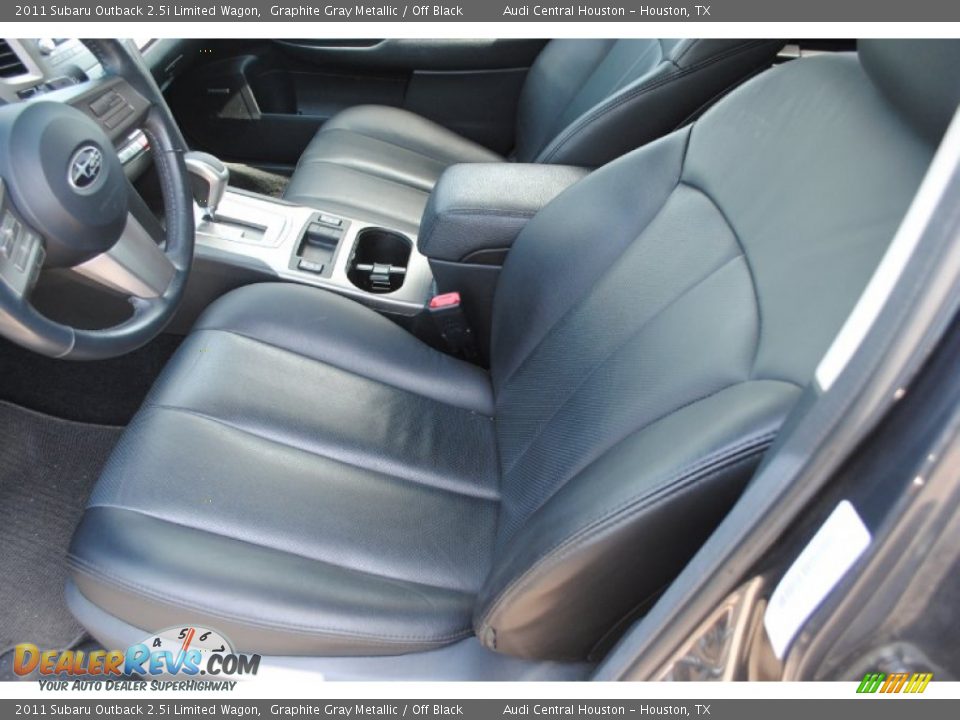 2011 Subaru Outback 2.5i Limited Wagon Graphite Gray Metallic / Off Black Photo #14