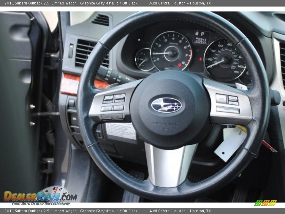 2011 Subaru Outback 2.5i Limited Wagon Graphite Gray Metallic / Off Black Photo #19