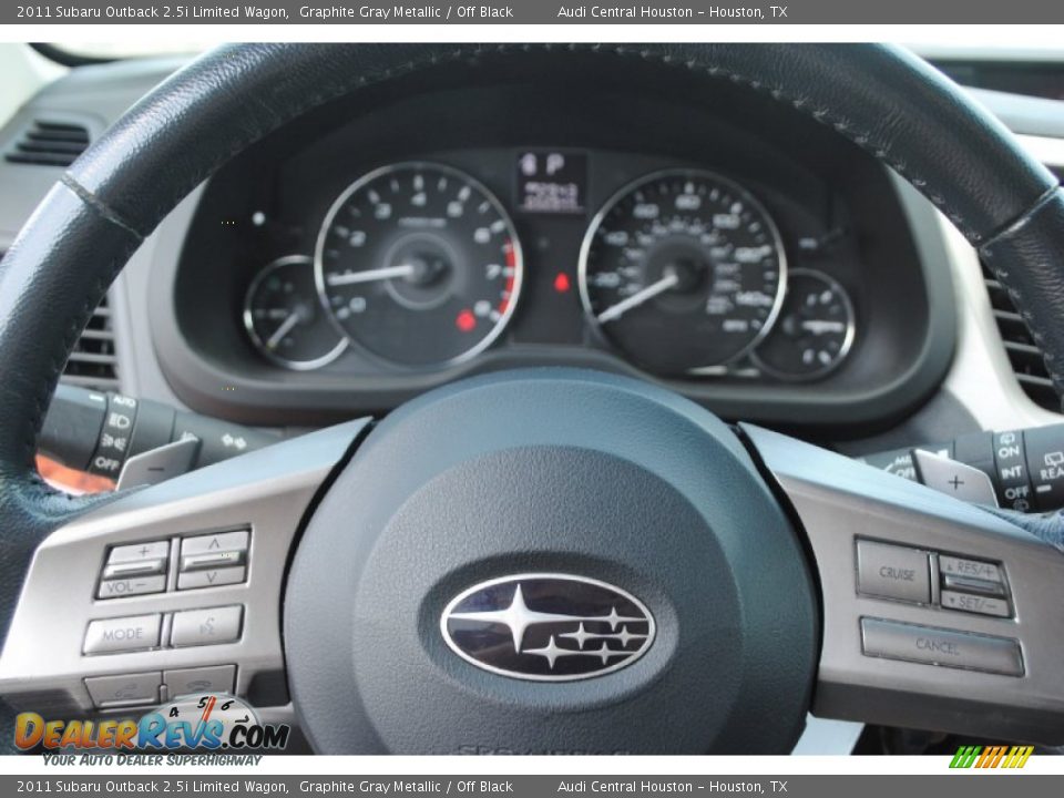 2011 Subaru Outback 2.5i Limited Wagon Graphite Gray Metallic / Off Black Photo #30