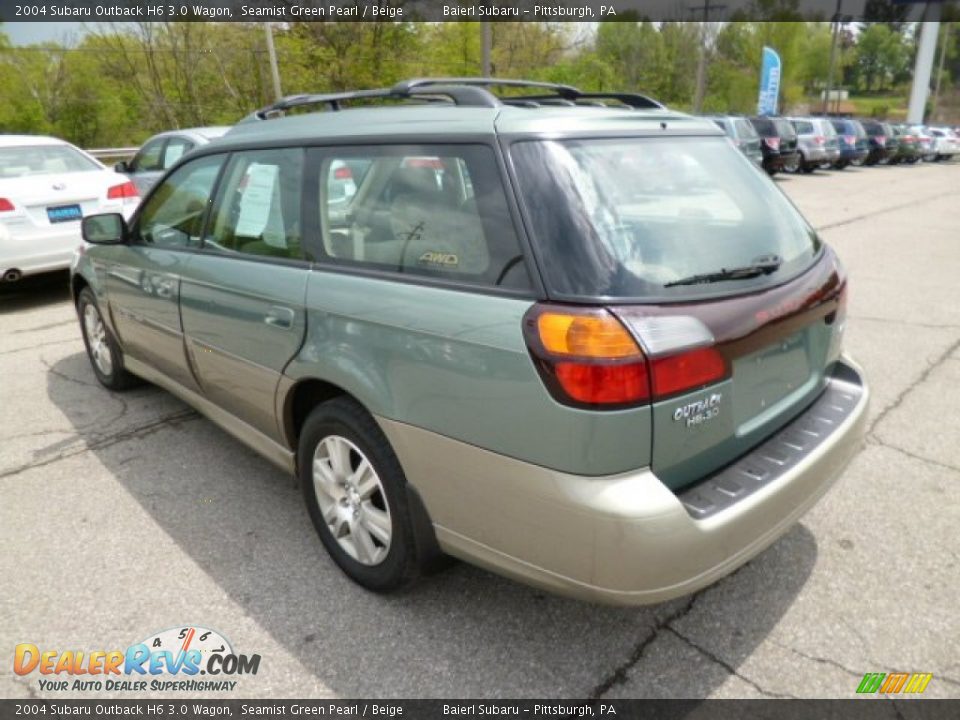 2004 Subaru Outback H6 3.0 Wagon Seamist Green Pearl / Beige Photo #5