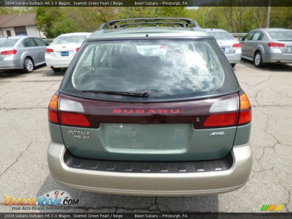 2004 Subaru Outback H6 3.0 Wagon Seamist Green Pearl / Beige Photo #6