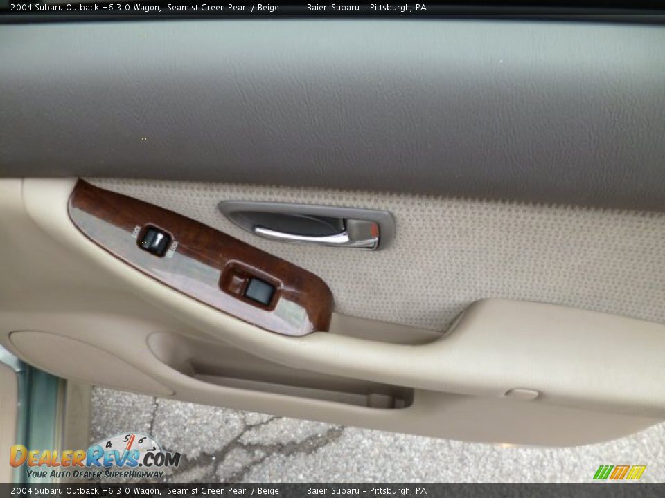 2004 Subaru Outback H6 3.0 Wagon Seamist Green Pearl / Beige Photo #11