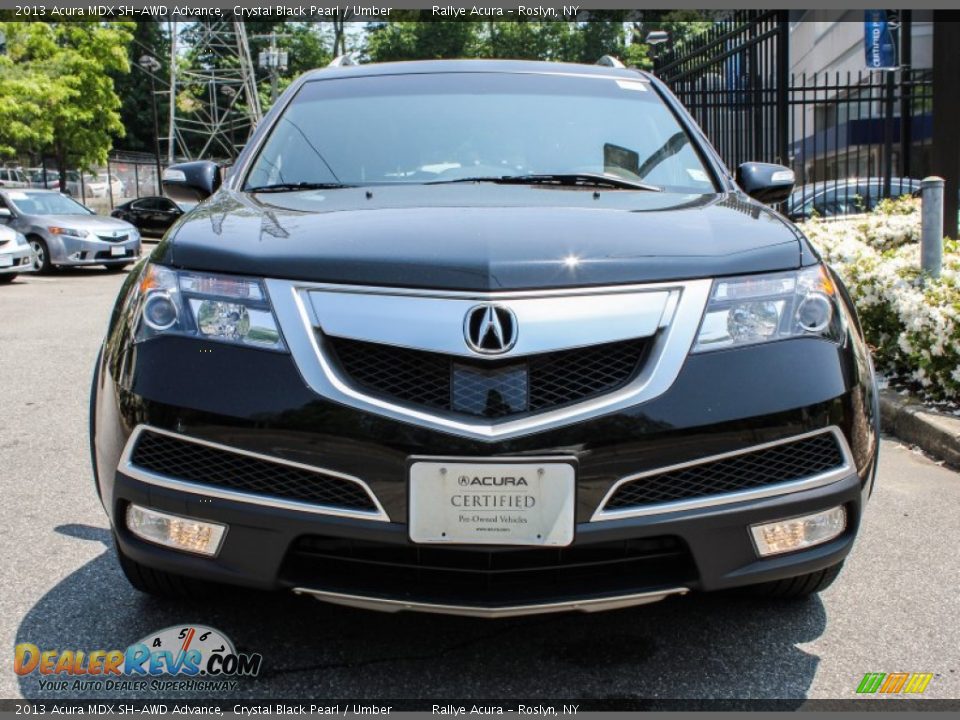 2013 Acura MDX SH-AWD Advance Crystal Black Pearl / Umber Photo #2